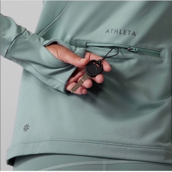 Athleta Whistler Half Zip Top Green - Picture 11 of 11